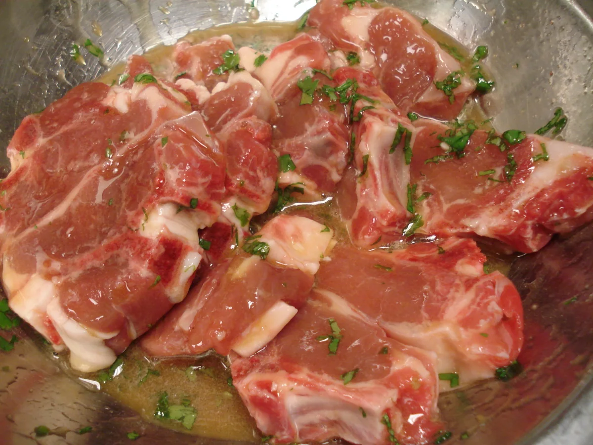 raw goat chops reference